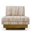 Chair Rubina Antique Brass Finish Dorsay Beige