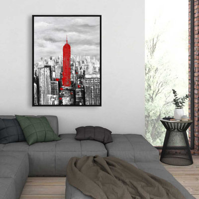 Empire State Building Canvas | New York Bedroom Decor