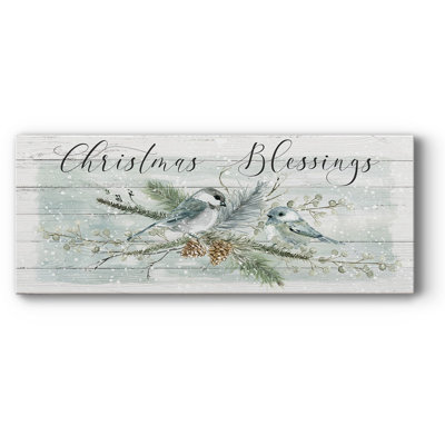 «Christmas Blessings On Canvas», art textuel
