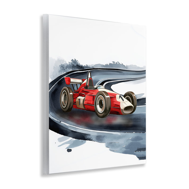 «Race Day», plaque murale de voiture de course, par Christine Simpson, art