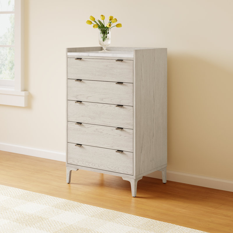 Elaiya 5 Drawer Marble Chest