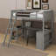 Lit mezzanine simple avec tablettes et bureau-901652603