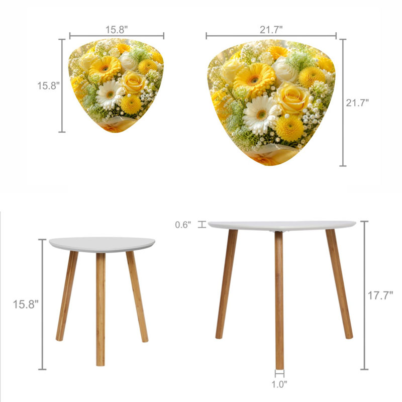 Ensemble de 2 tables basses gigognes Triangle