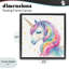 Cadre flottant en forme de licorne à crinière arc-en-ciel enchantée, design by Creative Studio-1493423776-1493423777