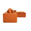 Canapé modulaire à compression en L 101 po, canapé Cloud confortable à 3 places, tissu en velours côtelé, avec repose-pieds mobile, combinaison de bricolage gratuite, convient au salon, à la chambre à coucher, à l’appartement-1825278867