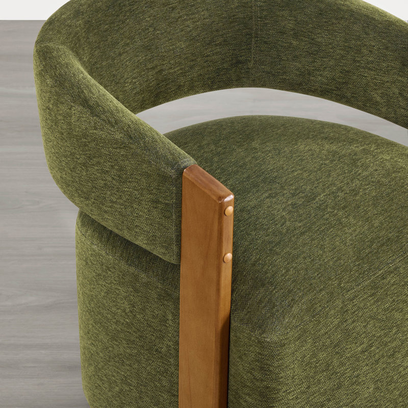 Chaise rembourrée avec roulettes cachées, Vert