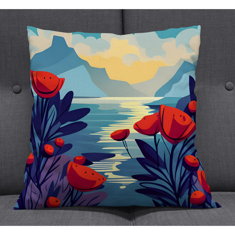 Throw Pillow, 16"H x 16"W, Pillow Cover Only - No Insert