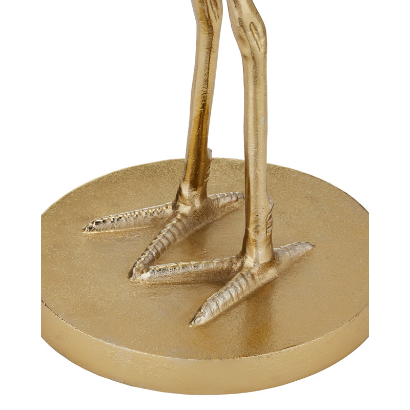 Crane Glass End Table, Gold