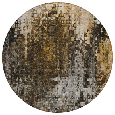 Fayme Washable Abstract Indoor / Outdoor Rug