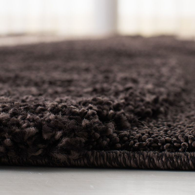 Tapis brun à motif abstrait Angle, Tapis de couloir 2 pi 3 po x 7 pi