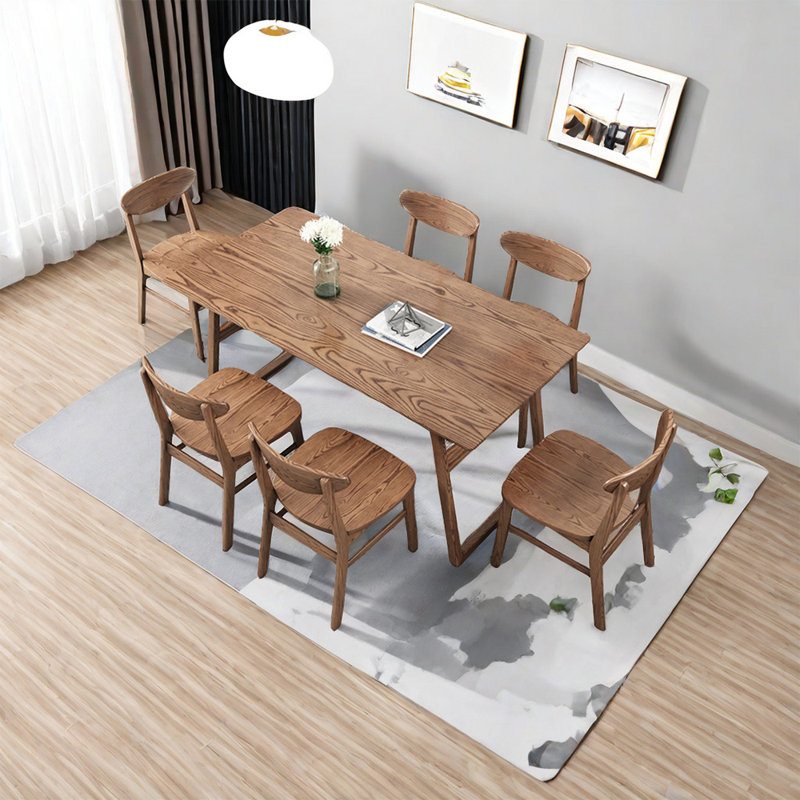 Ensemble de salle à manger rectangulaire Laiton, H 29,53 po x L 55,12 po x l 27,56 po
