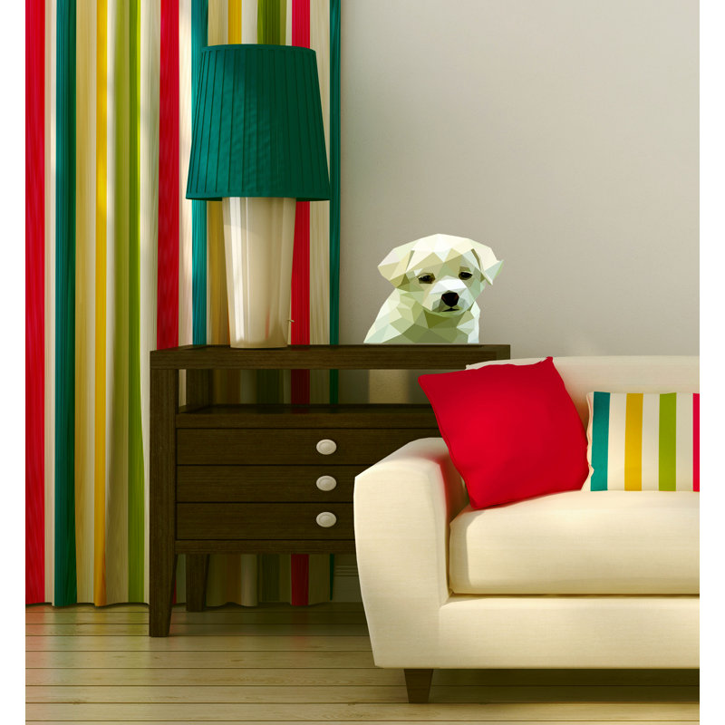 Adhésif décoratif chien polygonal, H 10 po x l 11 po