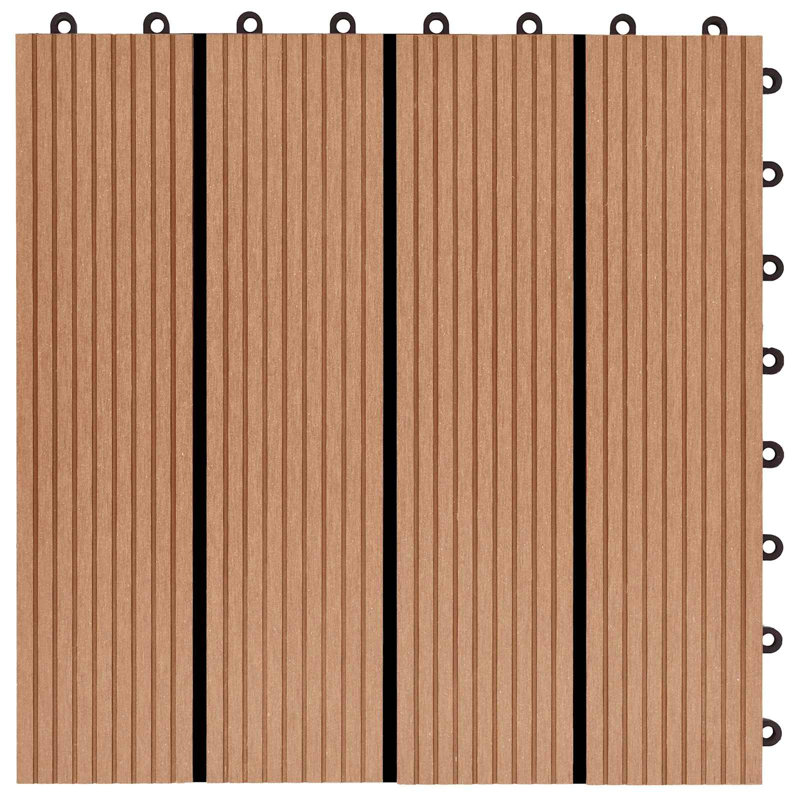 vidaXL 30 cm L x 30 cm W Tile, Teak