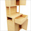 72-Foot-Tall, Double-Door Bamboo High-Capacity Storage Cabinet For Main Living Spaces With Natural Charm And Ample Storage