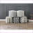 Ottoman, Modern Non-Slip Bean Bag Pouf | 16”x16”x16” Fully Assembled | Black and White Striped | Textile-910562935