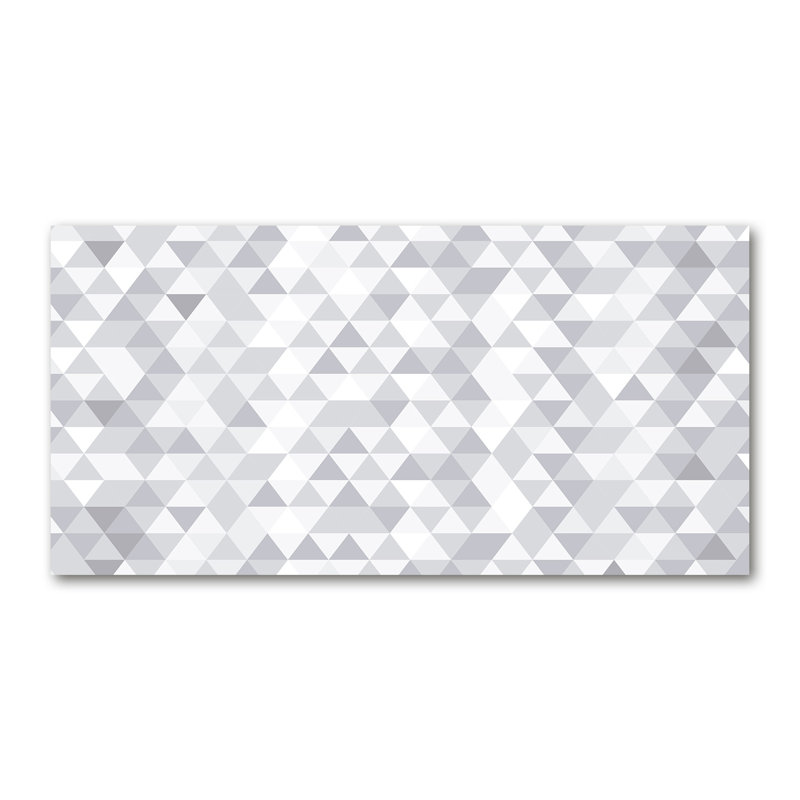 Grey Triangles - Wrapped Canvas Print