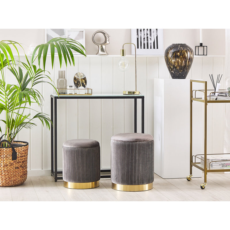 Manufactured Wood Accent Stool, Grey
