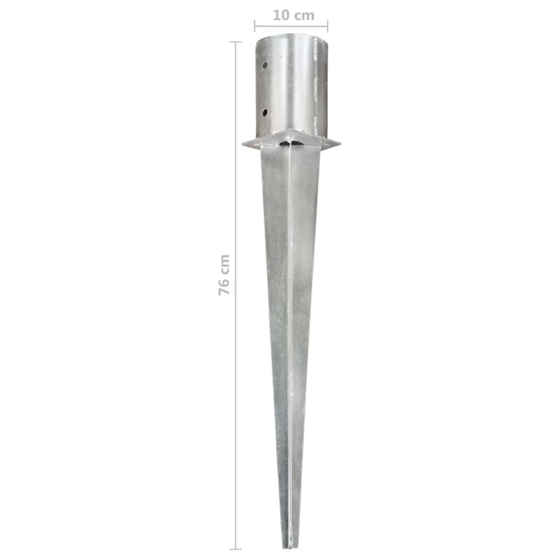 Machias Silver Metal Mounting System, 76cm H x 10cm W x 10cm D