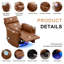 Fauteuil inclinable électrique à bascule pivotant avec appui-tête réglable et ensemble d'éclairage à DEL 2 pièces-132395156