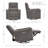 Upholstered swivel Power Recliner-1400322895