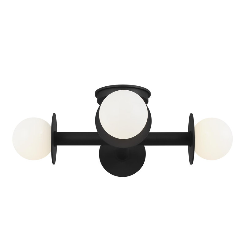 Nodes 4 - Light Semi Flush Mount, Midnight Black