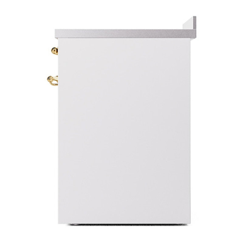 ILVE Nostalgie II 30 in Induction Range, White/Brass