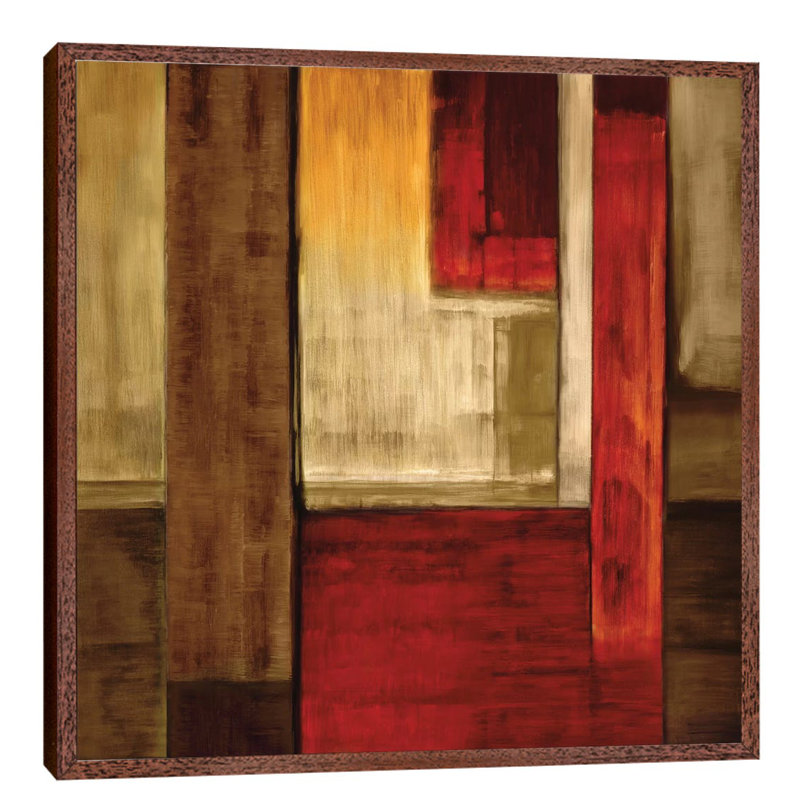 Crossover II by Aaron Summers - Painting on Canvas, 93.98 cm H x 93.98 cm W, Brown Framed