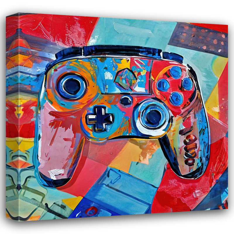 " Video Game Controller 131 " by Stephen Chambers Painting Print, 30" H x 30" W x 1.5" D
