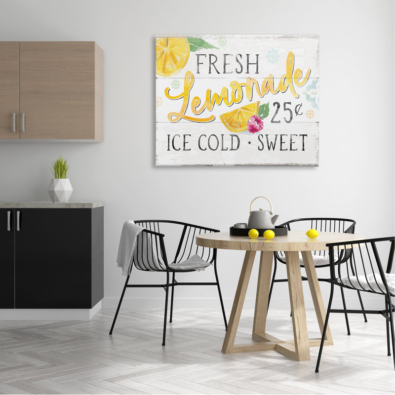 Panneau de citron frais et rustique, L 48 po x H 48 po, Plaque murale