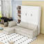 Grand lit escamotable avec canapé et tablettes-850395394