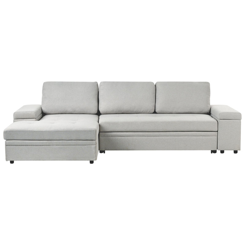 HRISEY 3 Seater Sofa Bed, Light Grey
