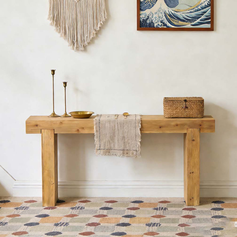 Console en bois massif 63 "