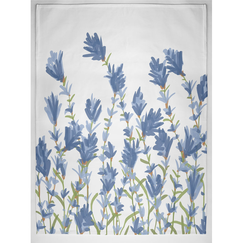 Perkinson Plain Weave / Muslin Throw Blanket, Blue