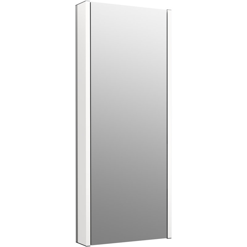 Maxstow Surface Mount Frameless Medicine Cabinet with LED Lighting, 40" H x 17" W x 3.87" D, Vertical