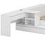 Lit plateforme en bois avec tiroirs, tablettes et coiffeuse-921455888