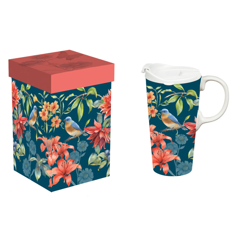 Summer Ceramic Perfect Cup, 17oz, Gift Box