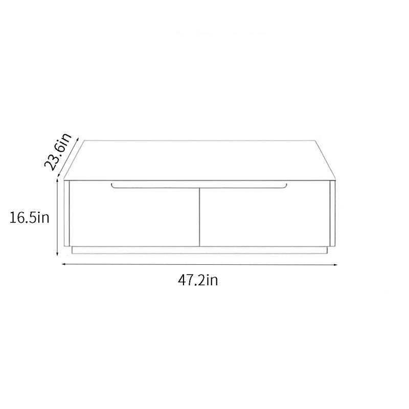 Table basse Modern, H 16,5 po x L 47,2 po x l 23,6 po