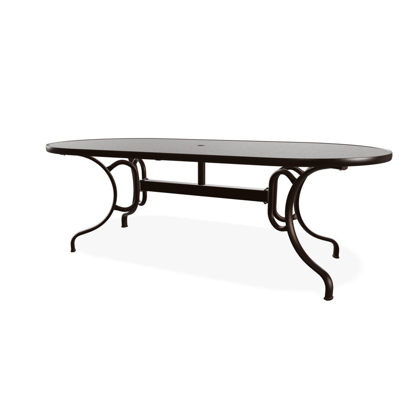 Outdoor Oval Dining Table, Brown/Kona