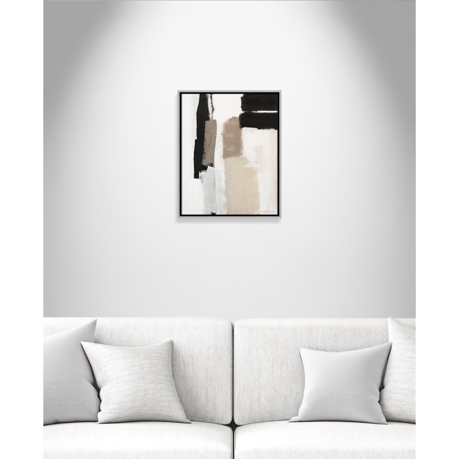 Giverny Earth Scapes II by  Print, No Mat, Silver Floater Framed, 21.5" H x 17.5" W x 2" D