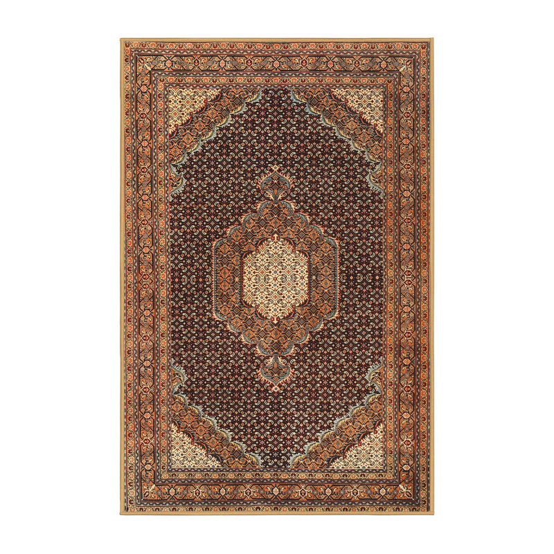 Tapis traditionnel brun / jaune Dietlinde, Rectangle 4 pi x 6 pi