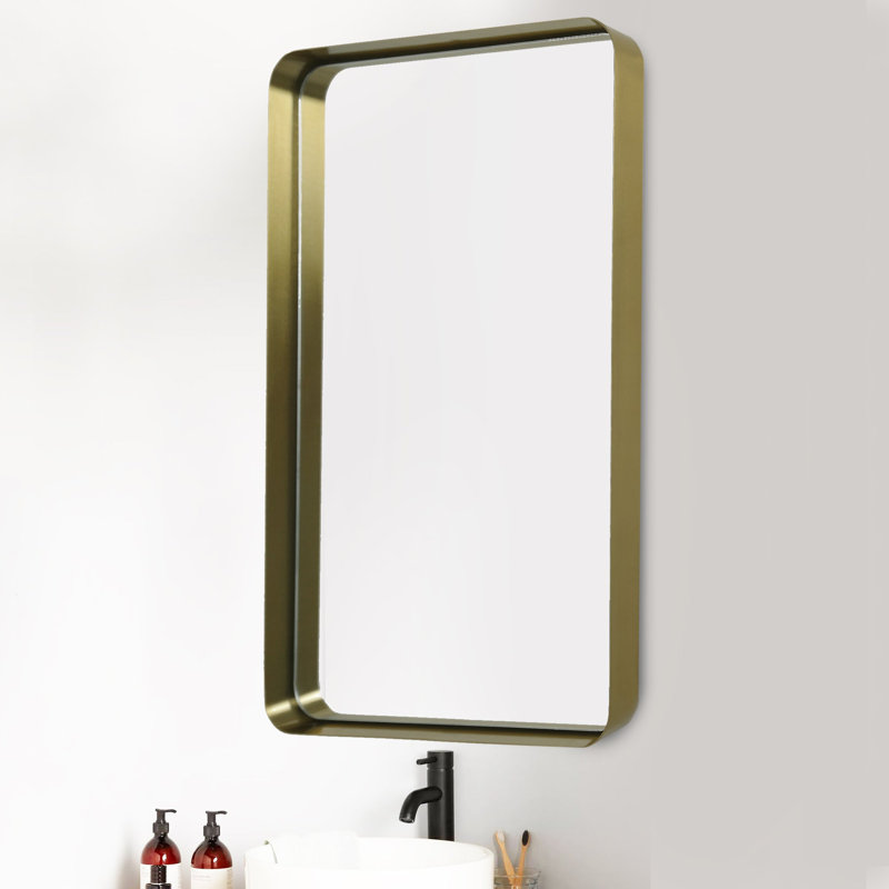 Miroir de salle de bain doré