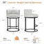 Tabouret de comptoir pivotant de 26 po avec structure cylindrique en métal et siège rond-964267024