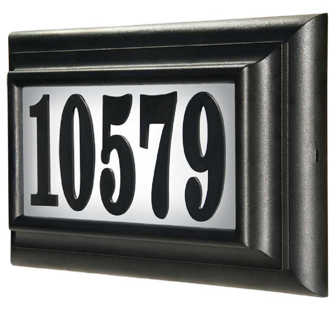 Edgewood "Do It Yourself Kit" Polymer Lighted 1-Line Wall Address Plaque Qualarc
