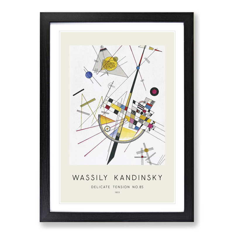 Delicate Tension by Wassily Kandinsky - Single Picture Frame Print, Black Framed, 36cm H x 27cm W x 2cm D
