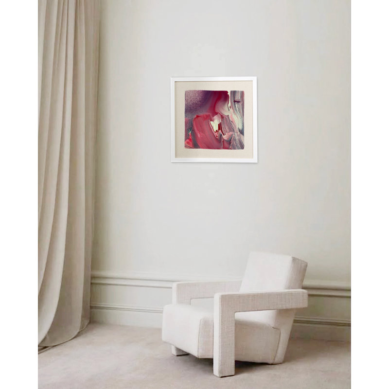 Écharpe en soie encadrée "Fall on Me # 2" limitée de 12 x 12 po par Fanyu Lin, H 16 po x l 16 po