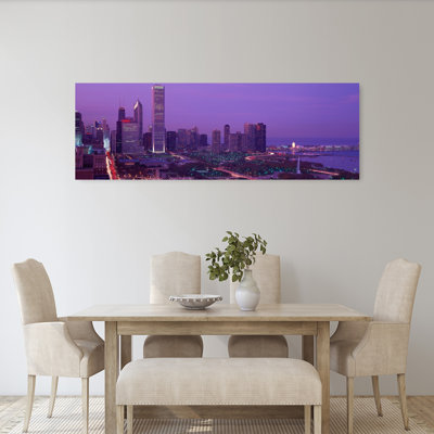 «Evening Chicago Il Usa», art contemporain abstrait urbain