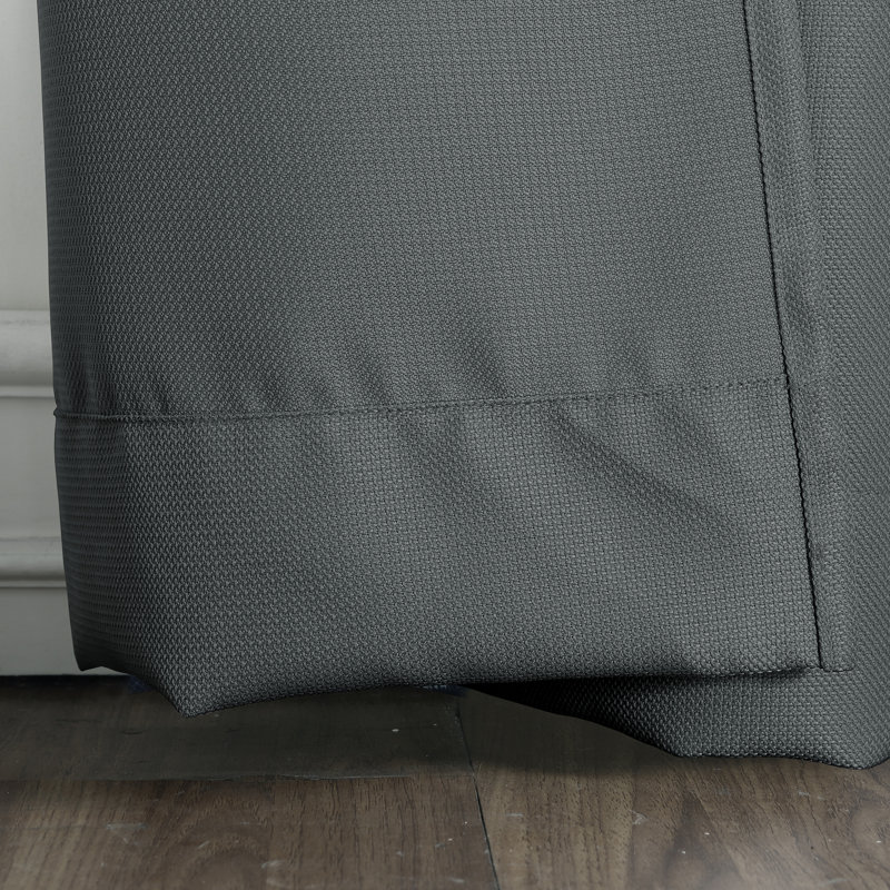 Panneau de rideau simple semi-diaphane avec œillets - Basics by Wayfair ™, l 48 po x L 63 po, Anthracite