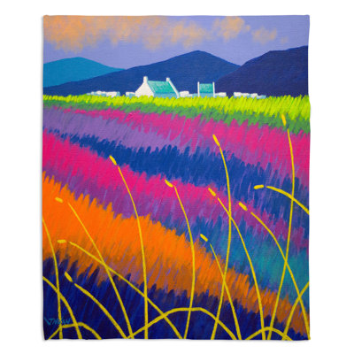 Couverture sherpae douce en arc-en-ciel
