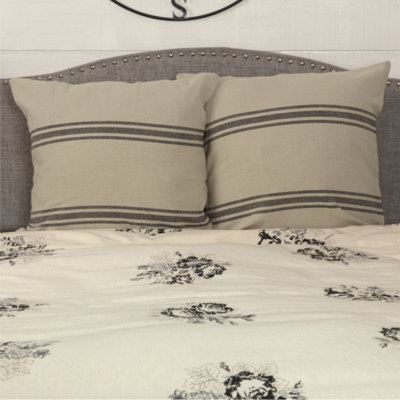 Mill House Stripe Black Euro Sham