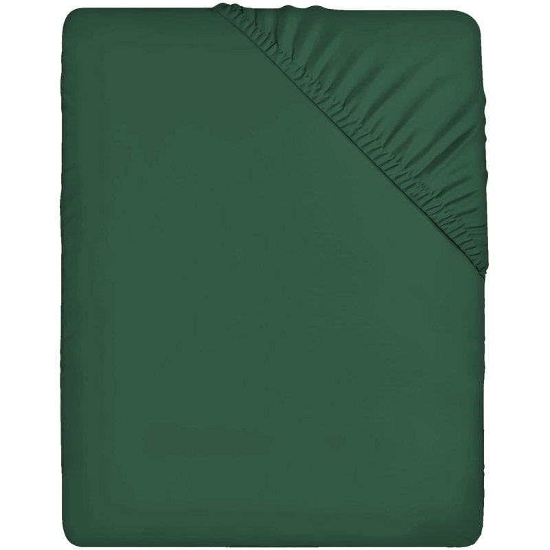 Leila Microfiber 25cm Deep Pocket Fitted Bed Sheet, Super King (6'), Emerald